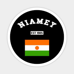 🌍 Niamey Niger Strong, Niger Flag, Established 1905, City Pride Magnet